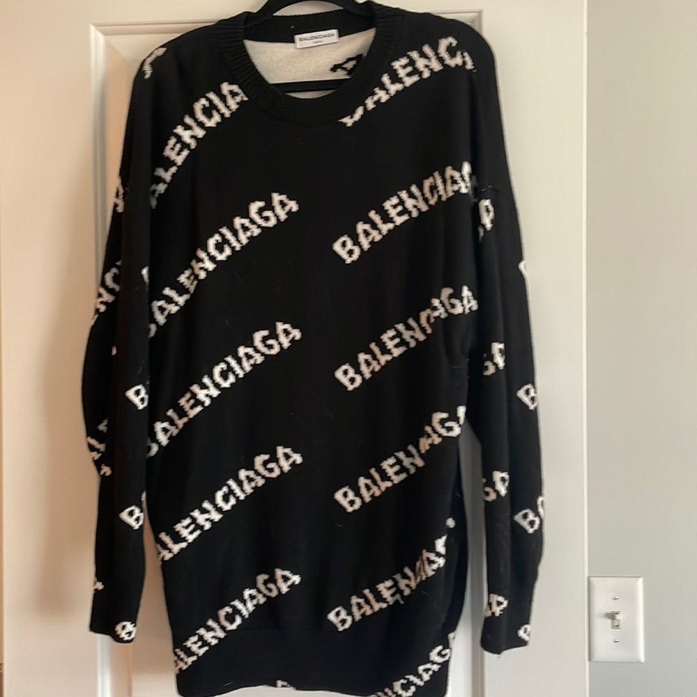 Black and white oversized sweater